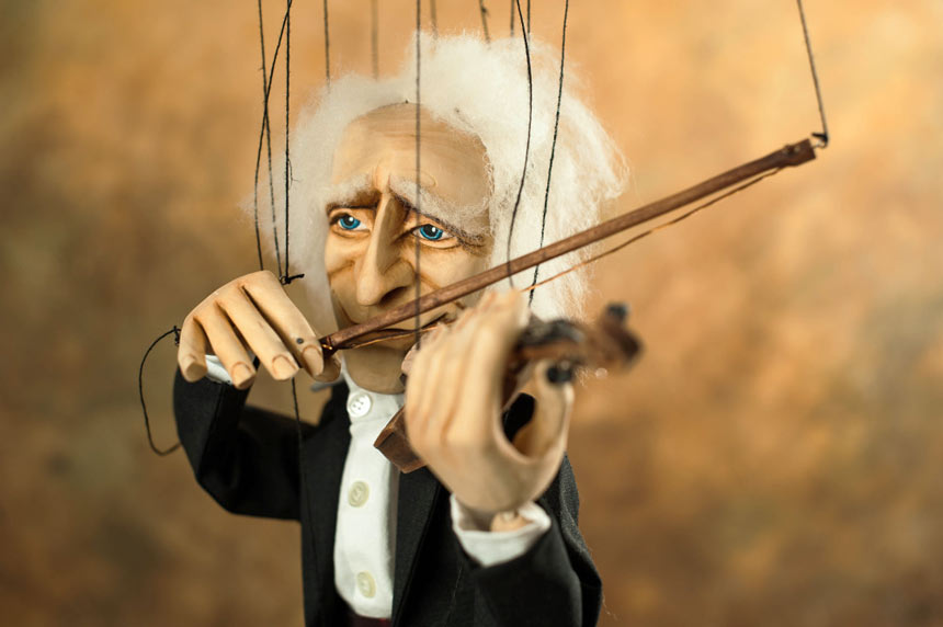 Buy Violinist Wooden MN012 Gallery Czech Puppets